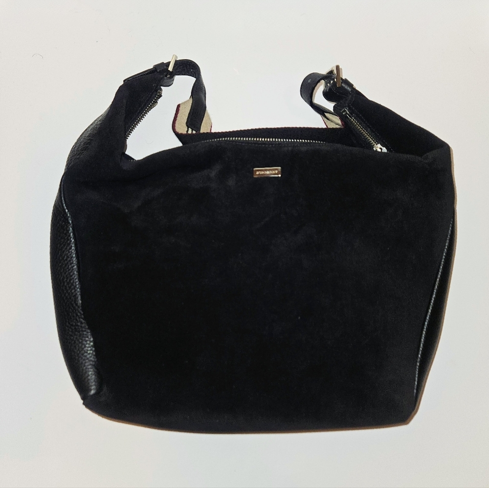 Burberry Black Suede Vintage Hobo Bag - Picture 11 of 14